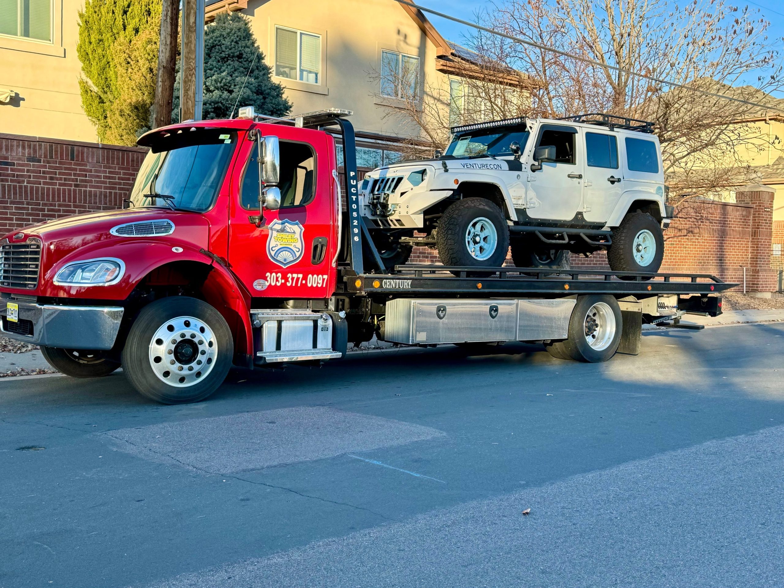 this image shows towing services in Arvada, CO