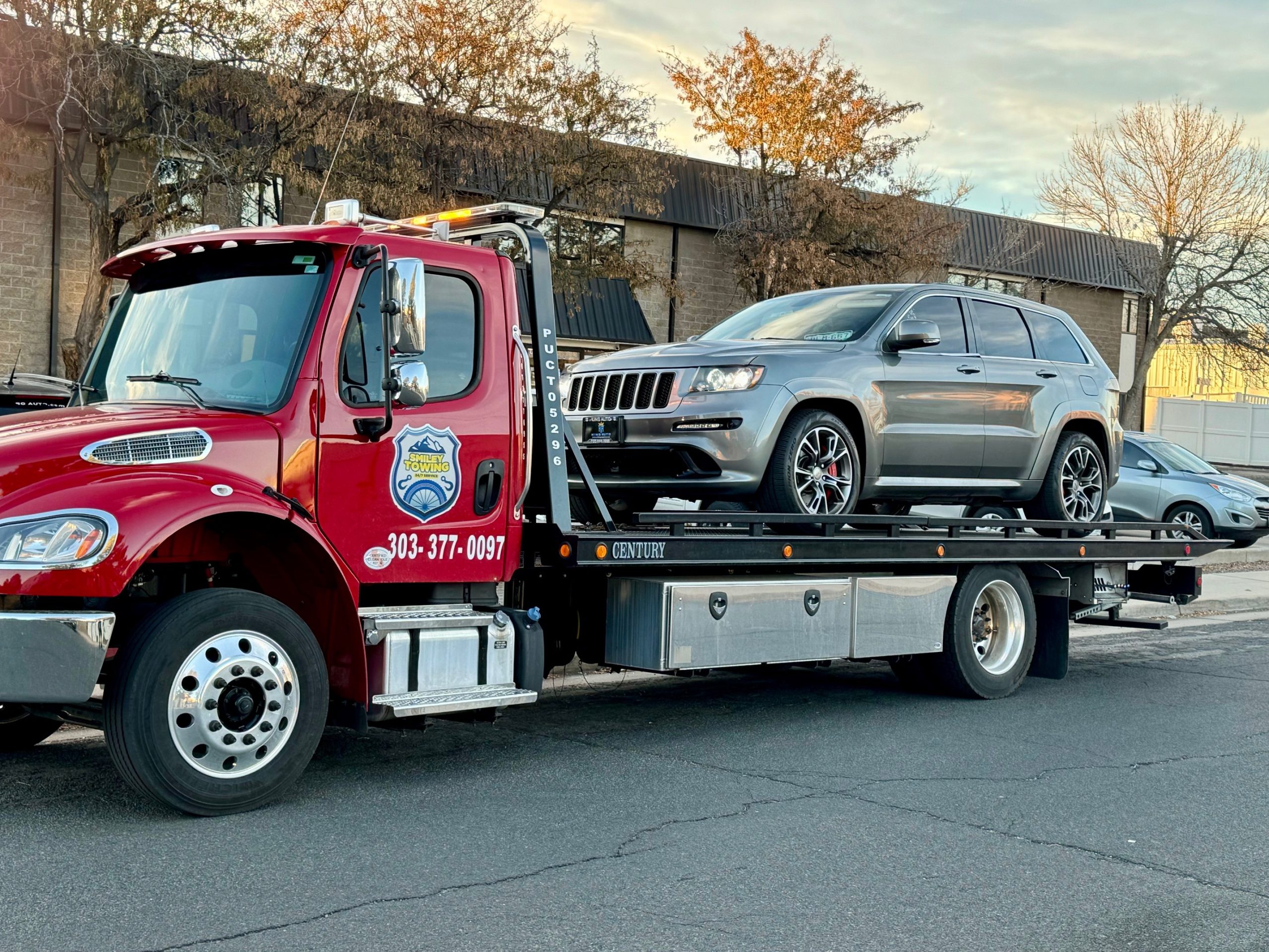 this image shows light-duty towing services in Aurora, CO
